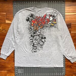 Y2K Mickey Mouse Graphic Men's Shirt